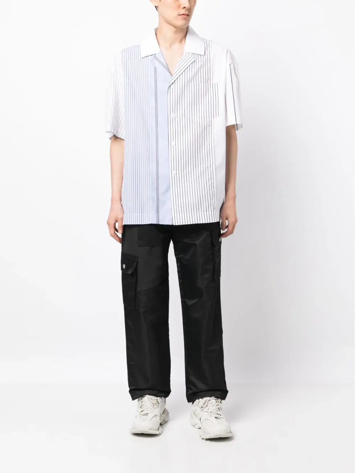 Feng Chen Wang パネルドローストリング・ワイドレッグパンツ - 画像2