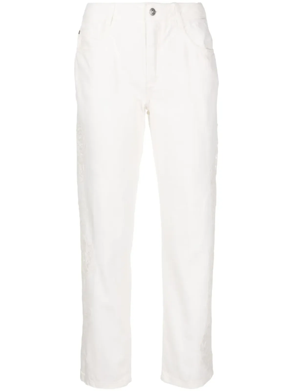Ermanno Scervino ボーイフレンドコットンパンツ - White - 画像1