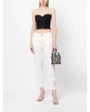 Ermanno Scervino ボーイフレンドコットンパンツ - White - サムネイル2