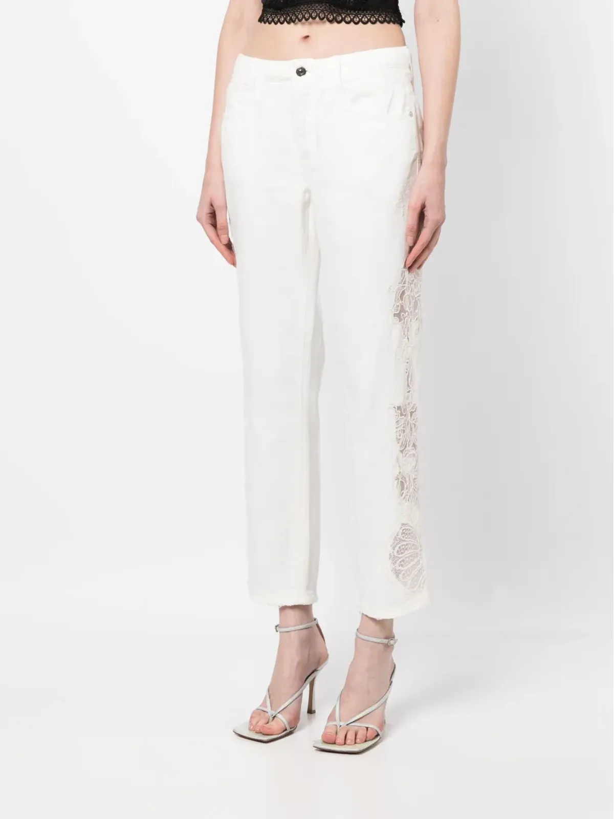 Ermanno Scervino ボーイフレンドコットンパンツ - White - 画像3