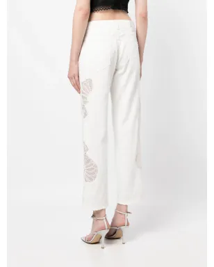 Ermanno Scervino ボーイフレンドコットンパンツ - White - サムネイル4