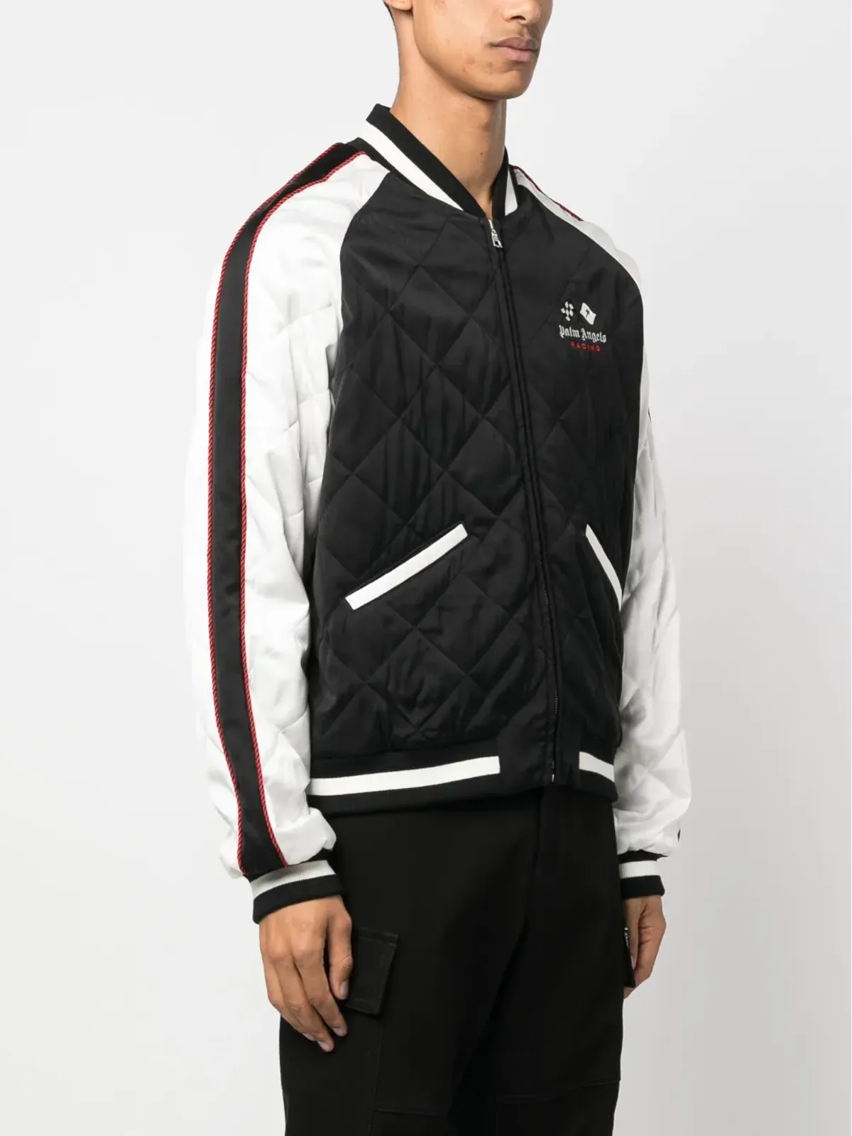 Palm Angels Racing Souvenir bomber jacket - Black - 画像5
