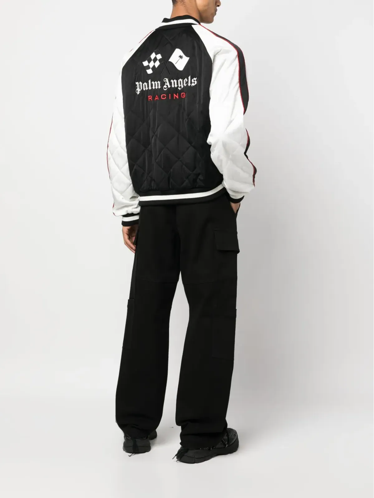 Palm Angels Racing Souvenir bomber jacket - Black - 画像2
