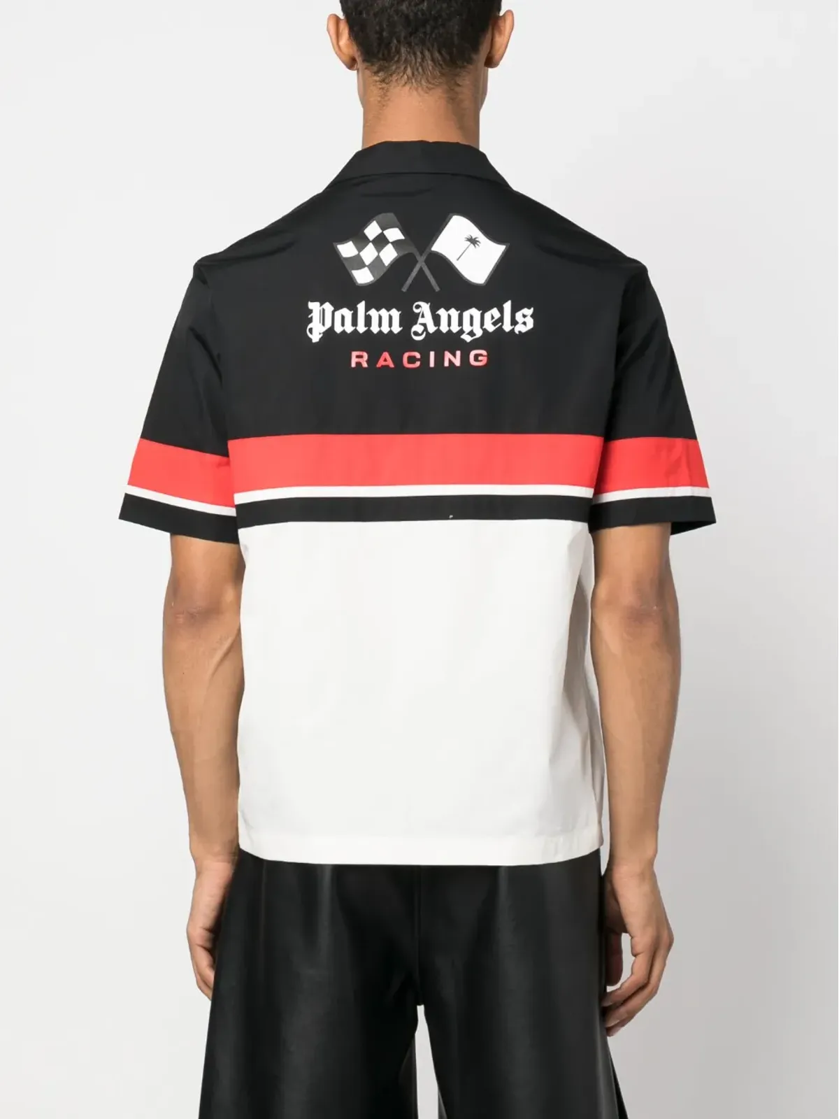 Palm Angels レーシングボウリングシャツ - ブラック - 画像5