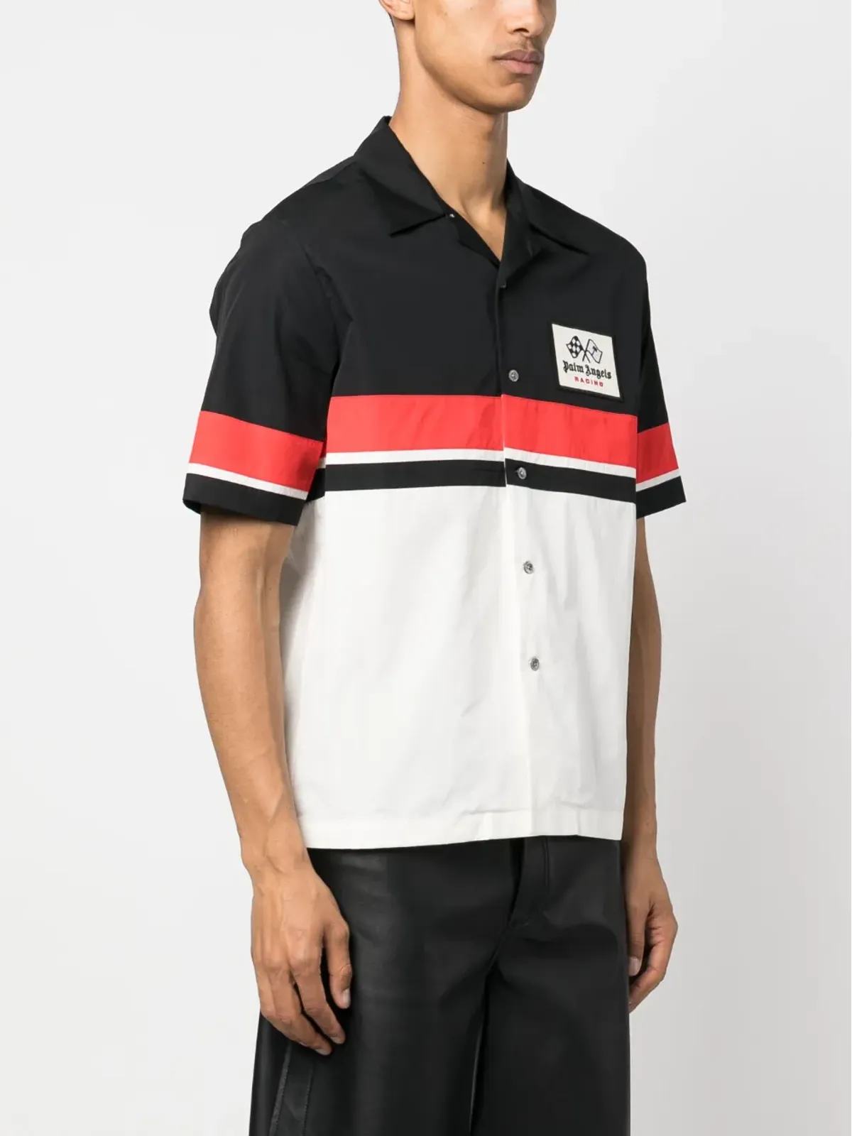 Palm Angels レーシングボウリングシャツ - ブラック - 画像4