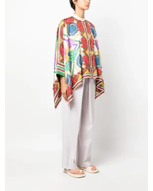 La DoubleJ Foulard asymmetric silk shirt - サムネイル3