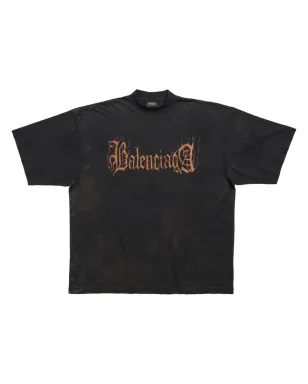 Balenciaga ヘビーメタル コットン Tシャツ ブラック - サムネイル1