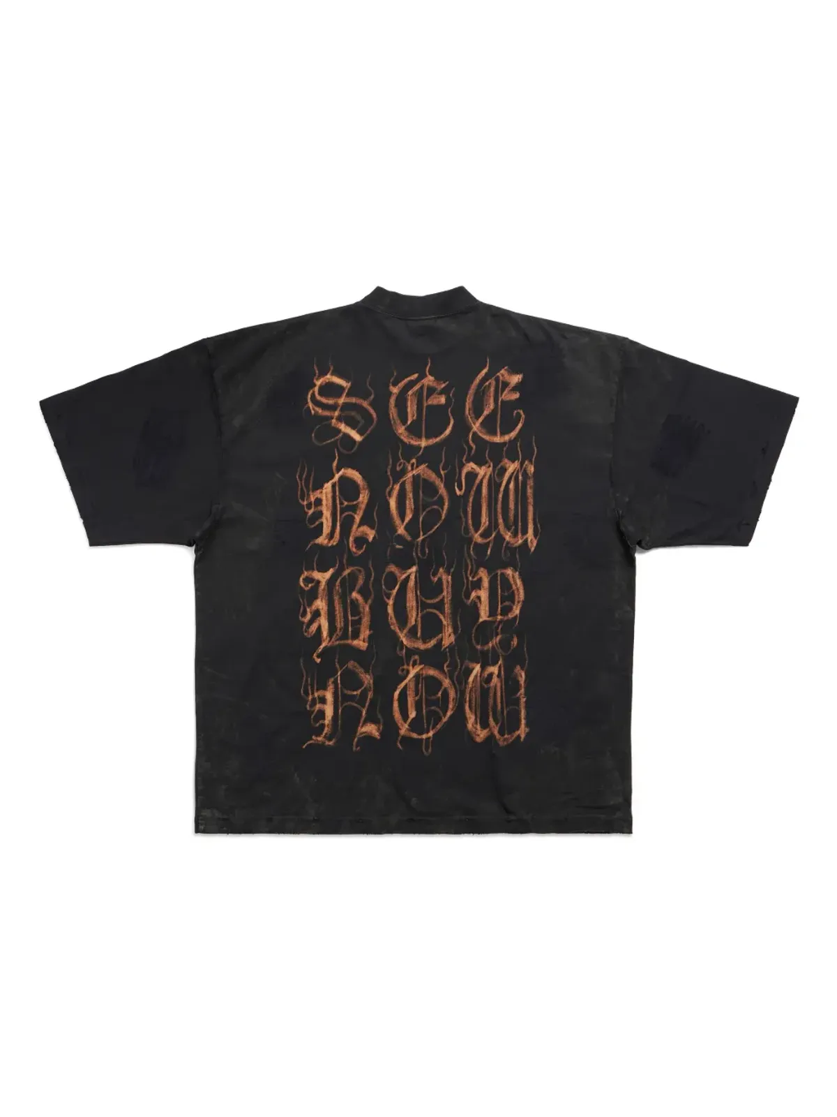 Balenciaga ヘビーメタル コットン Tシャツ ブラック - 画像2