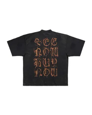 Balenciaga ヘビーメタル コットン Tシャツ ブラック - サムネイル2