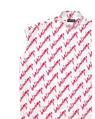 Balenciaga ロゴプリントシャツドレス - サムネイル3