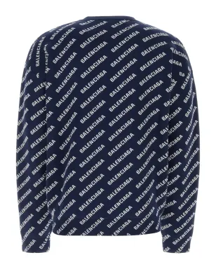 Balenciaga ミニ・オールオーバーロゴ ジャンパー ブルー - サムネイル2