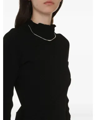 Balenciaga スパイラルリブニット マキシドレス ブラック - サムネイル5