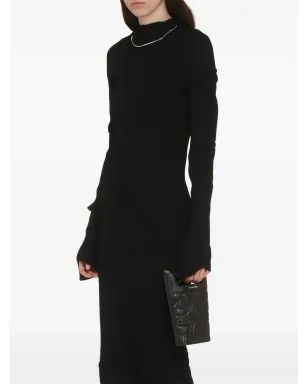 Balenciaga スパイラルリブニット マキシドレス ブラック - サムネイル2