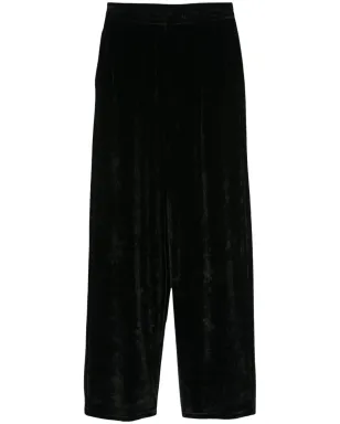 Balenciaga ベルベット風ストレートパンツ - ブラック - サムネイル1