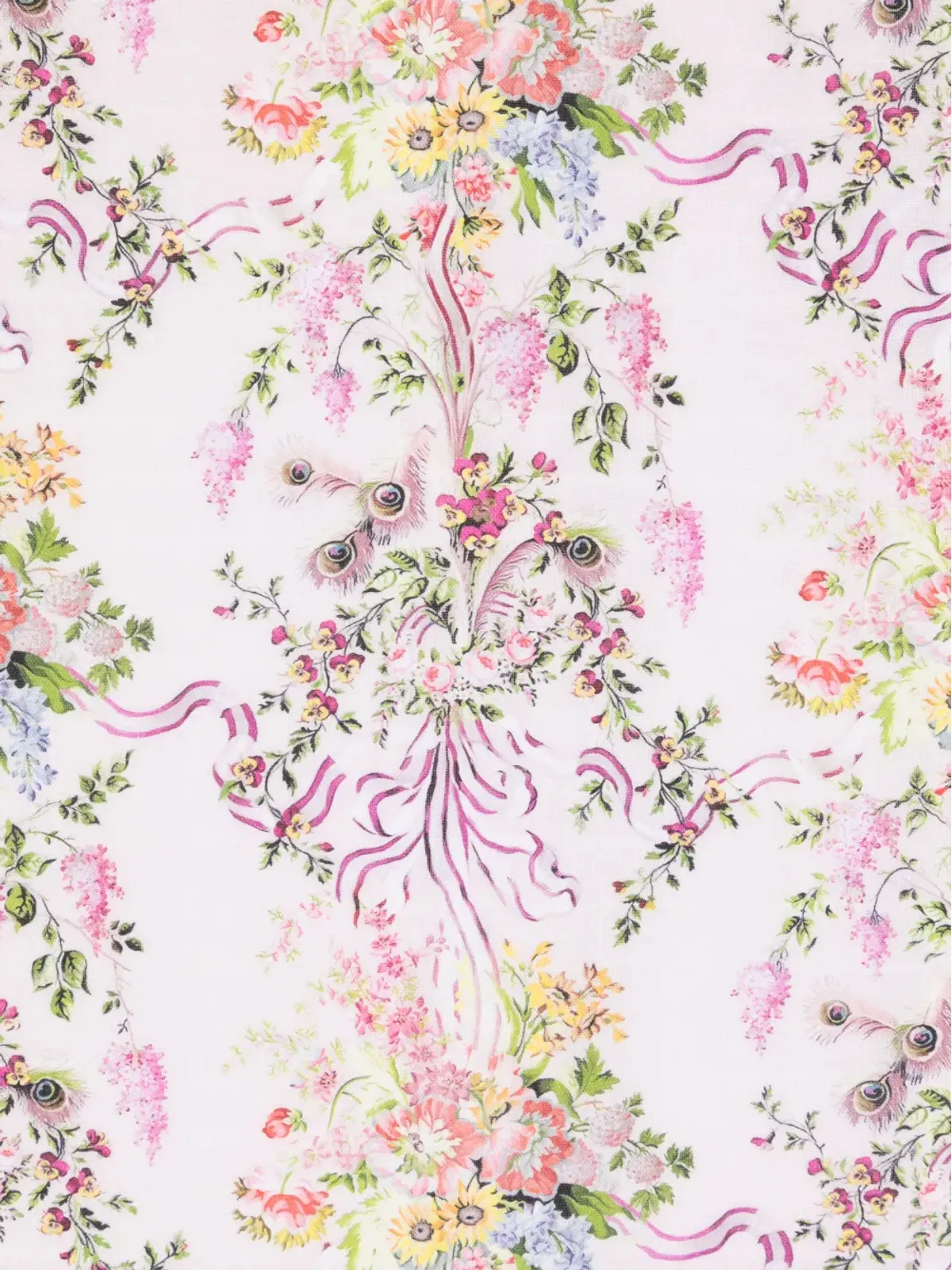 Atelier Choux 花柄プリント オーガニックコットン ブランケット ピンク - 画像2