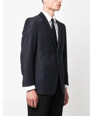 Burberry Pre-Owned 2000s ノッチド・ラペル付きシングルブレストブレザー - Blue - サムネイル3