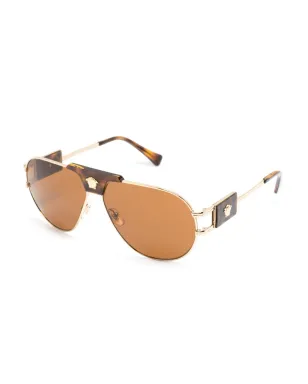 Versace Eyewear スペシャルプロジェクト パイロットフレーム サングラス - サムネイル2