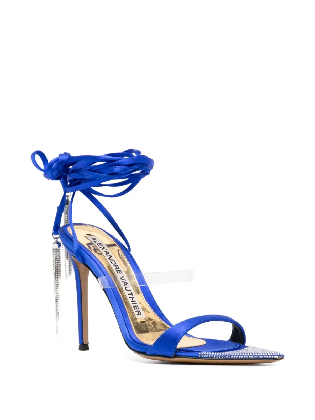 Alexandre Vauthier レザーサンダル ブルー - 画像2