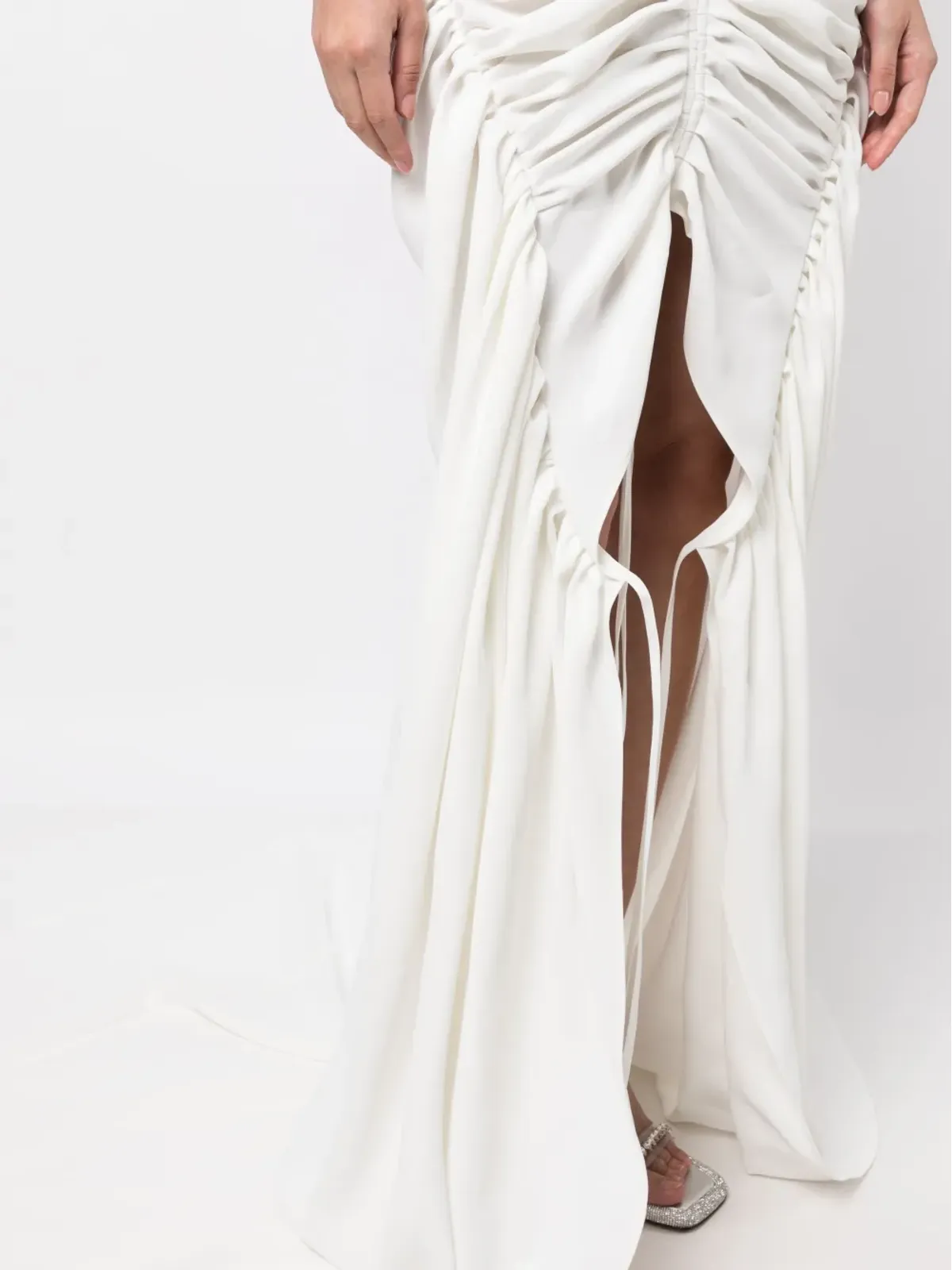 Maticevski Totem gathered long gown - White - 画像5