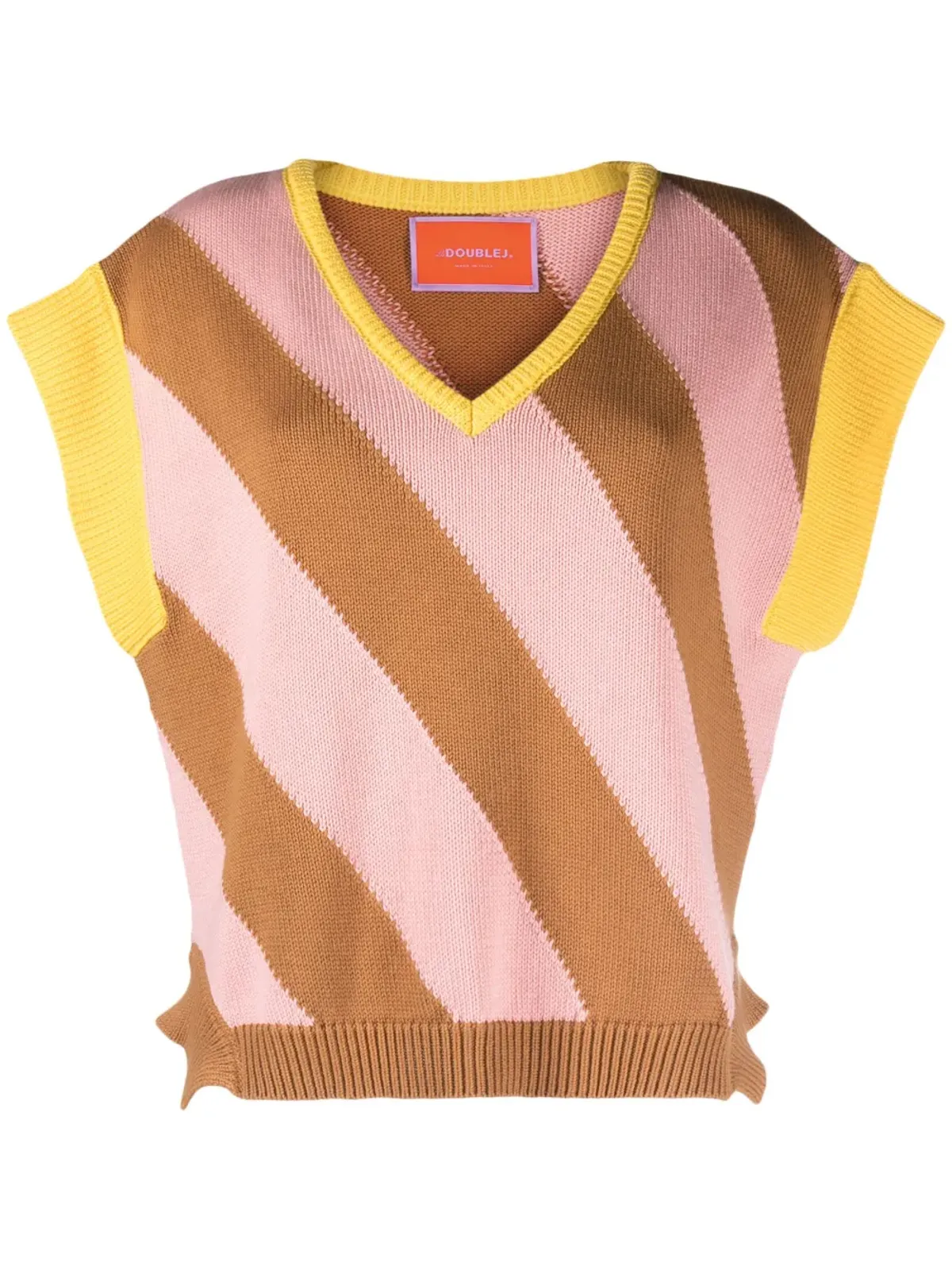 La DoubleJ Veneziana knitted vest - Pink - 画像1