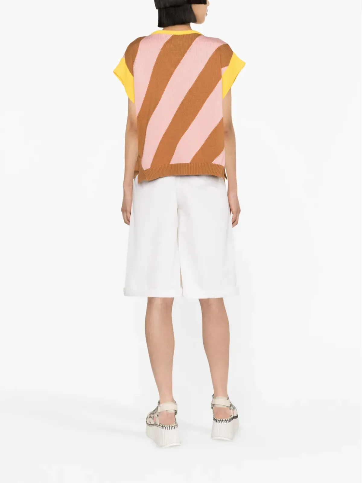 La DoubleJ Veneziana knitted vest - Pink - 画像4