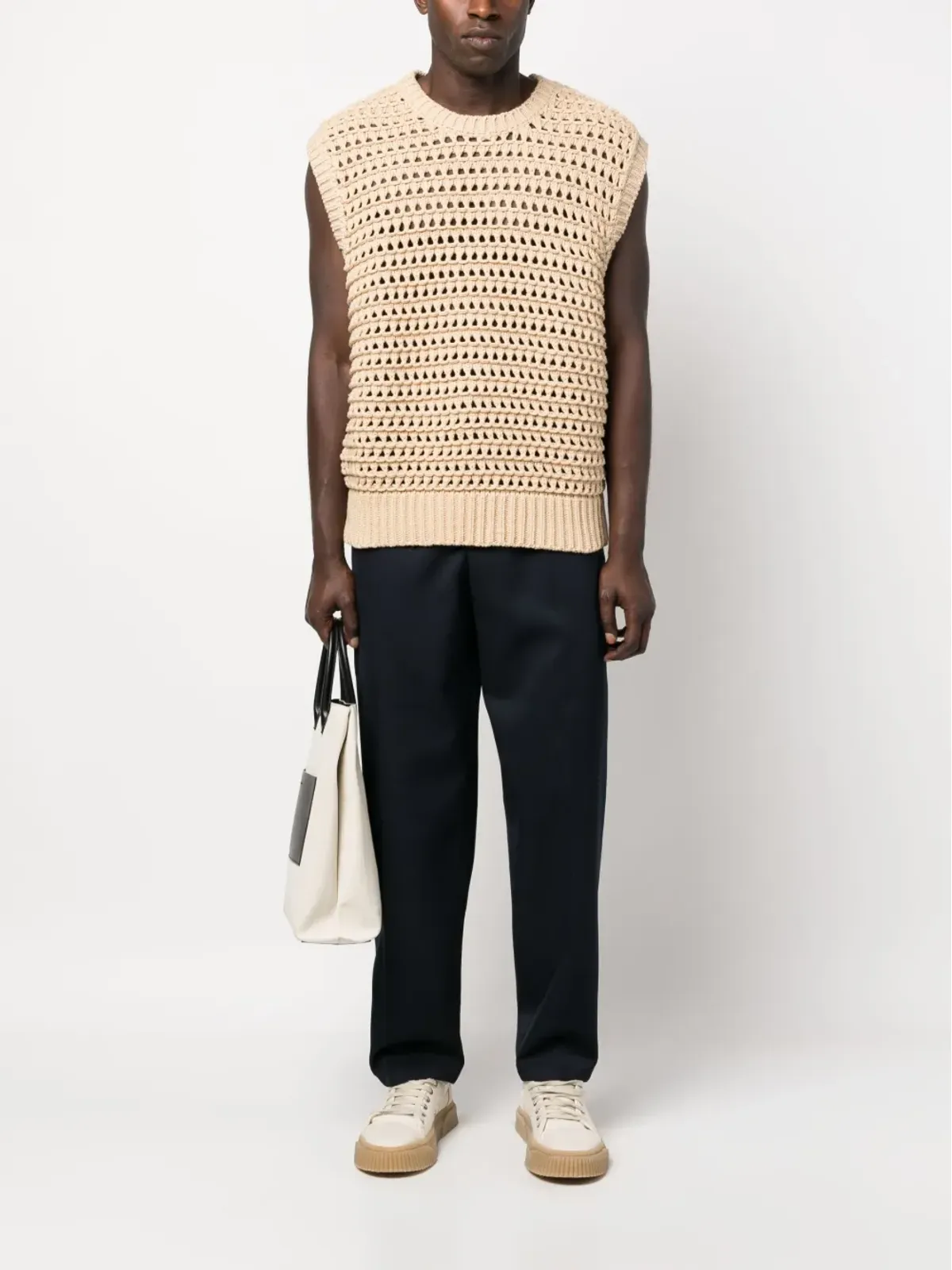 Jil Sander エラスティケーテッドウエストバンド テーパードパンツ - 画像2