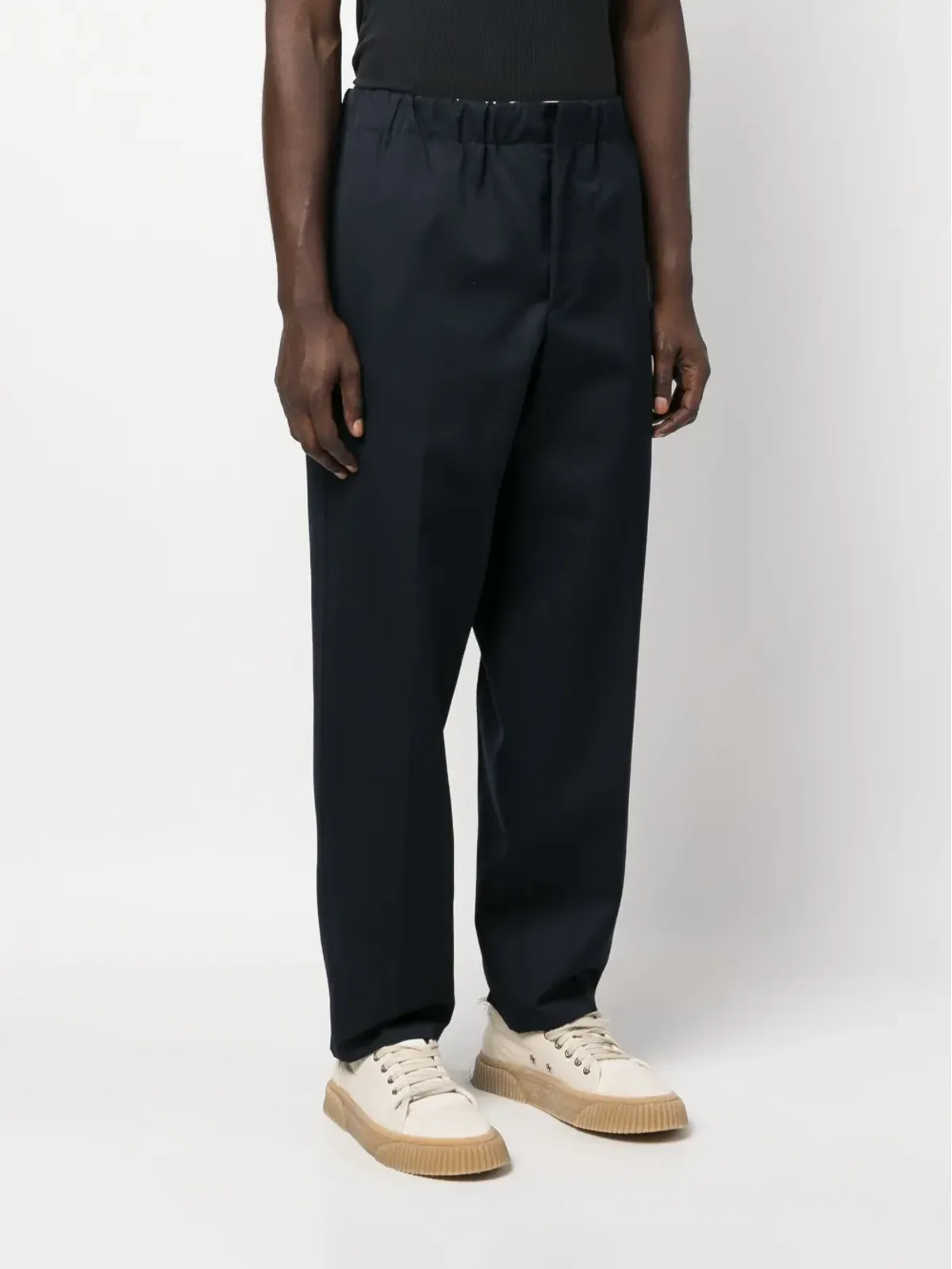Jil Sander エラスティケーテッドウエストバンド テーパードパンツ - 画像3