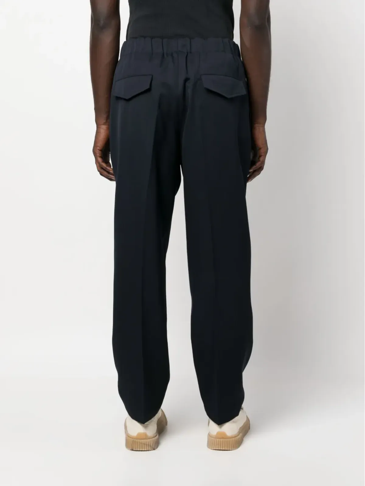 Jil Sander エラスティケーテッドウエストバンド テーパードパンツ - 画像4