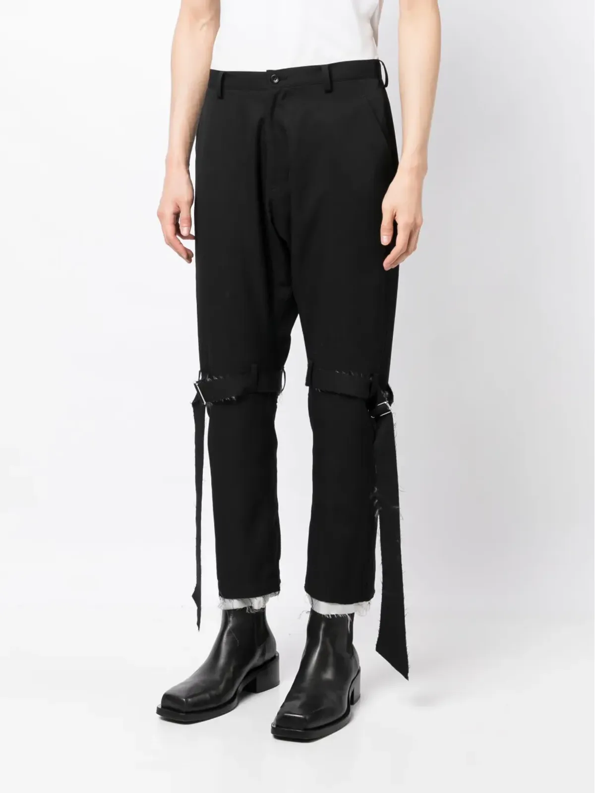 Sulvam ほつれ加工ウールパンツ - 画像3