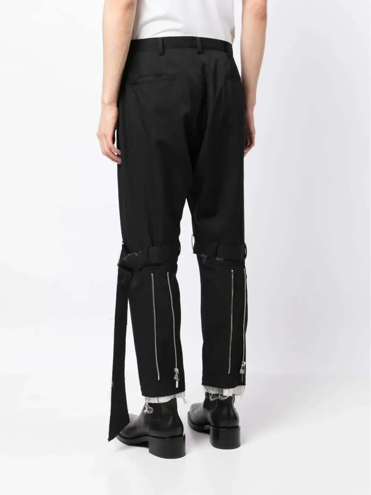 Sulvam ほつれ加工ウールパンツ - 画像4