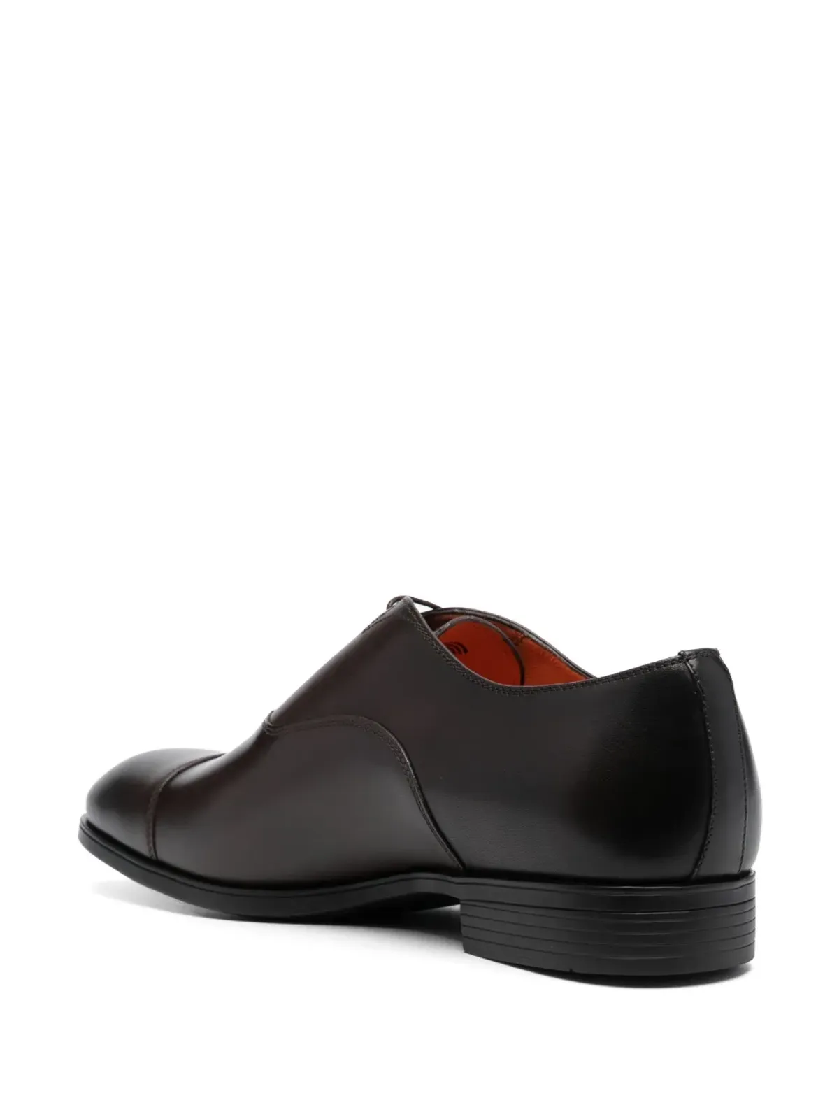 Santoni アーモンドトゥ レースアップ レザーシューズ - 画像3