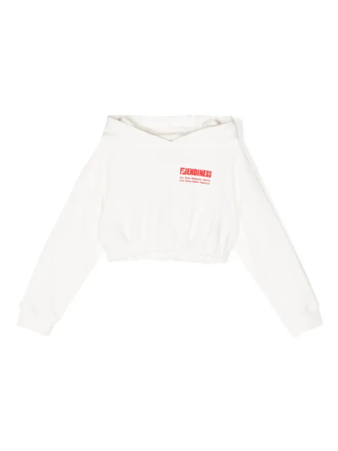 Fendi Kids Fendi Kids ロゴプリント コットンパーカーの商品画像