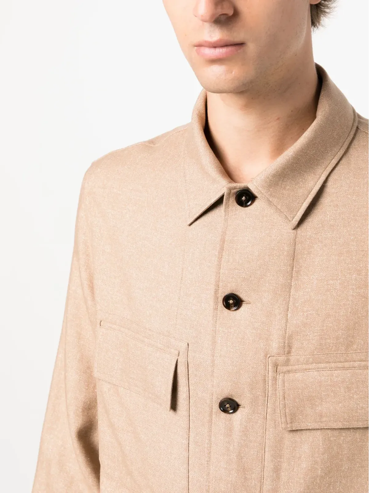 Zegna 長袖カシミヤジャケット - ブラウン - 画像5