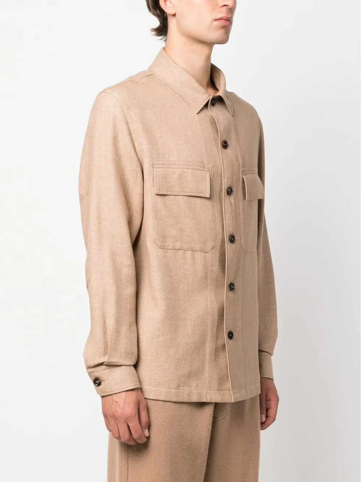 Zegna 長袖カシミヤジャケット - ブラウン - 画像3