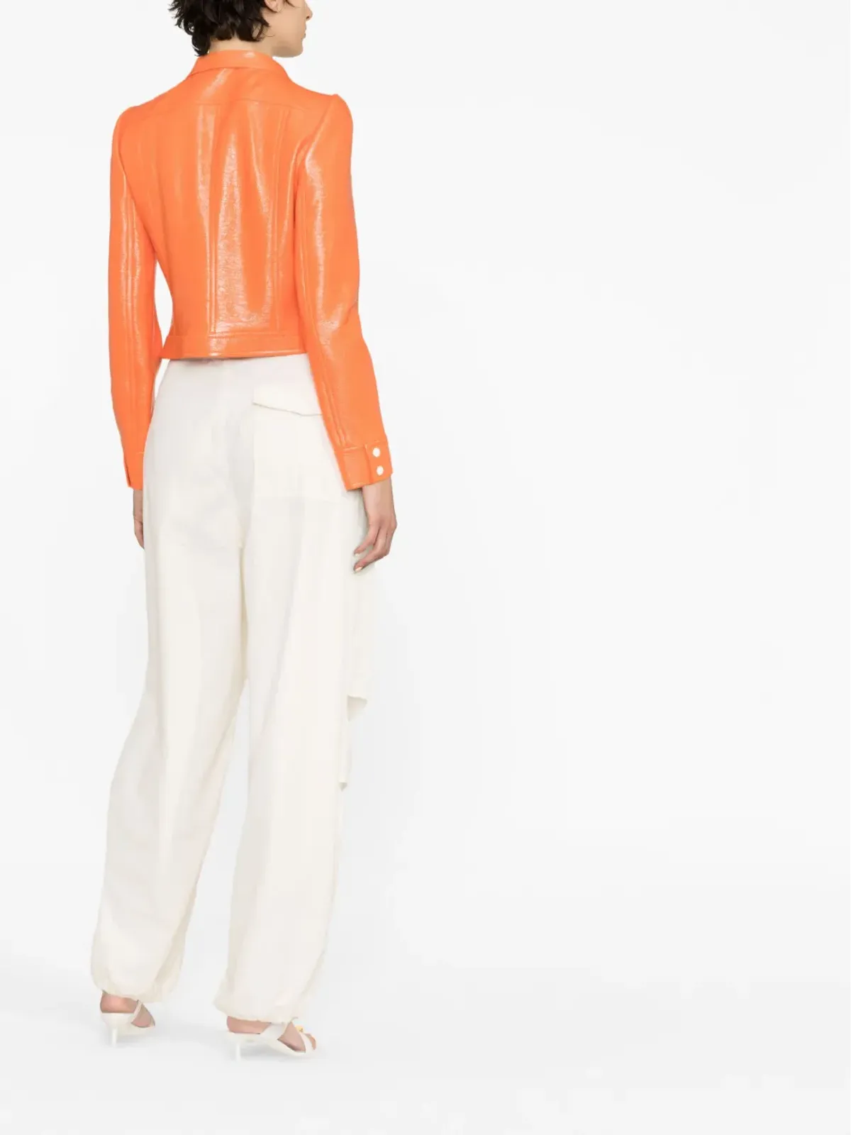 Courrèges Reedition ビニールアップリケロゴ ジャケット - 画像3