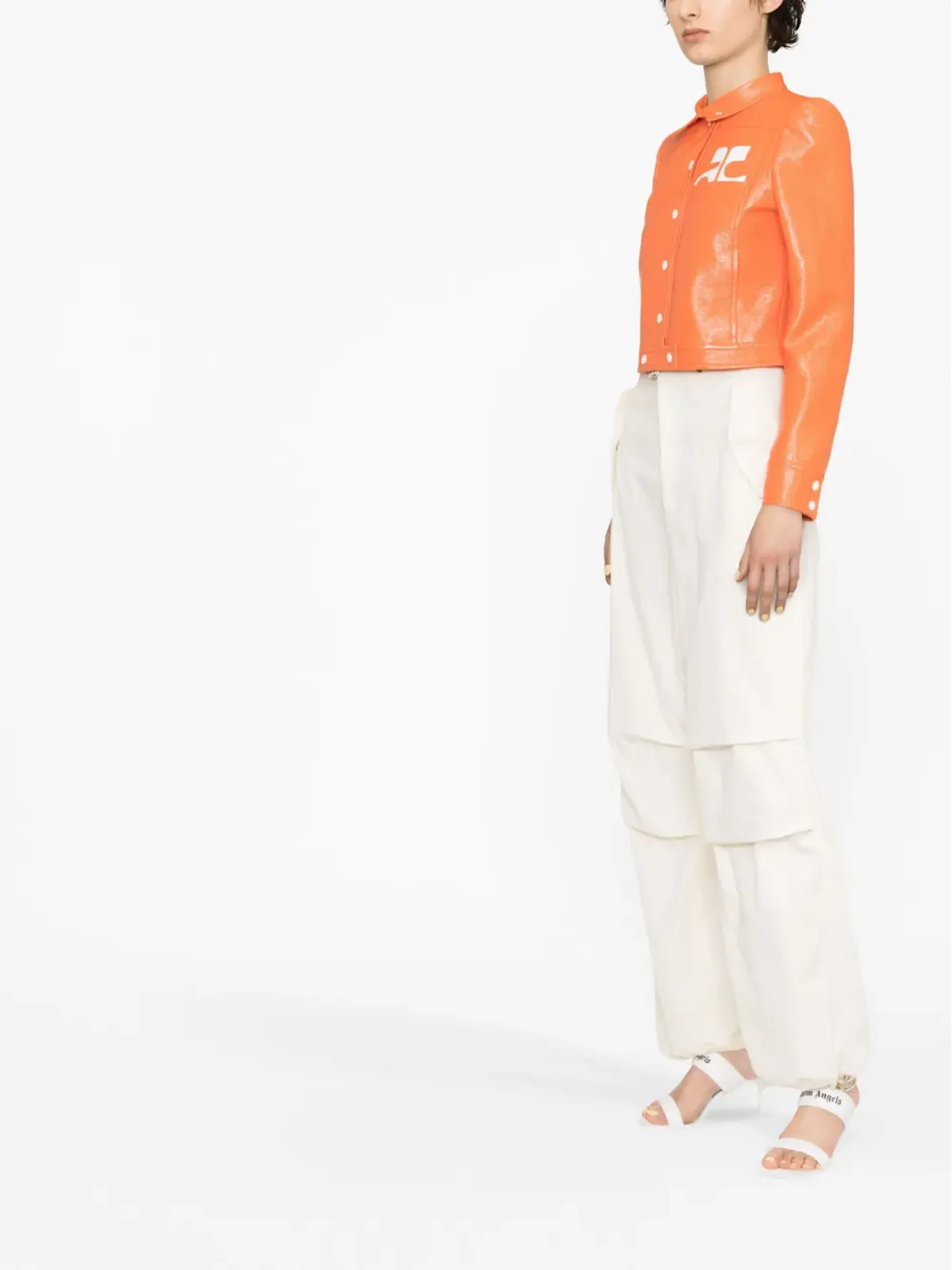 Courrèges Reedition ビニールアップリケロゴ ジャケット - 画像4