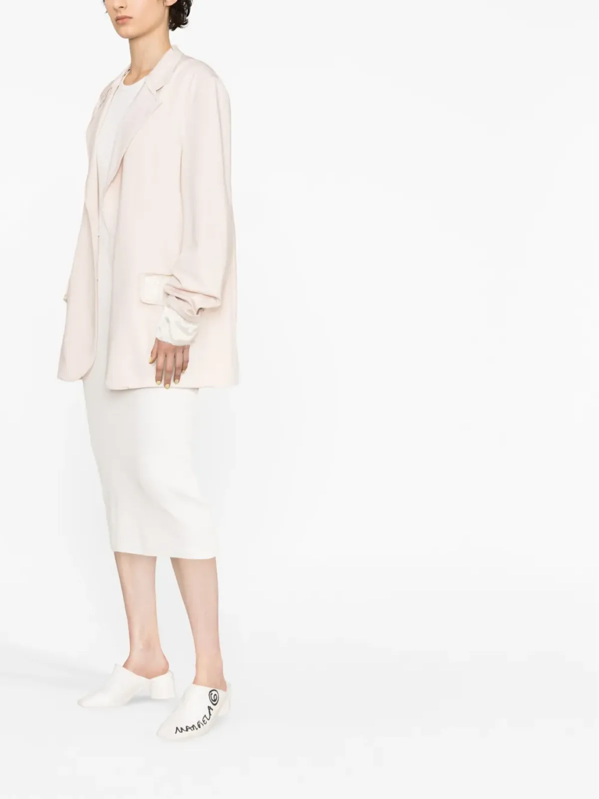 MM6 Maison Margiela ロングスリーブ シングルブレスト ブレザー - 画像4