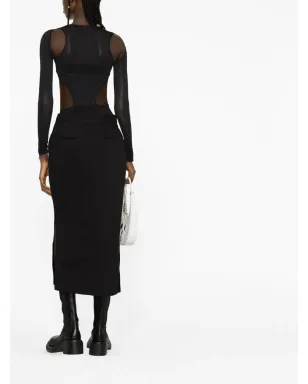 Alexander McQueen スラッシュコルセットカットアウトボディスーツ - サムネイル4
