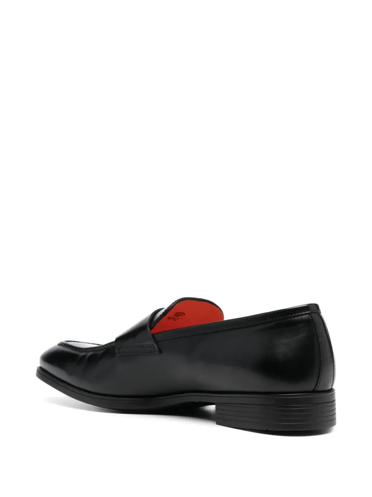 Santoni ポリッシュドレザー ペニーローファー - 画像3