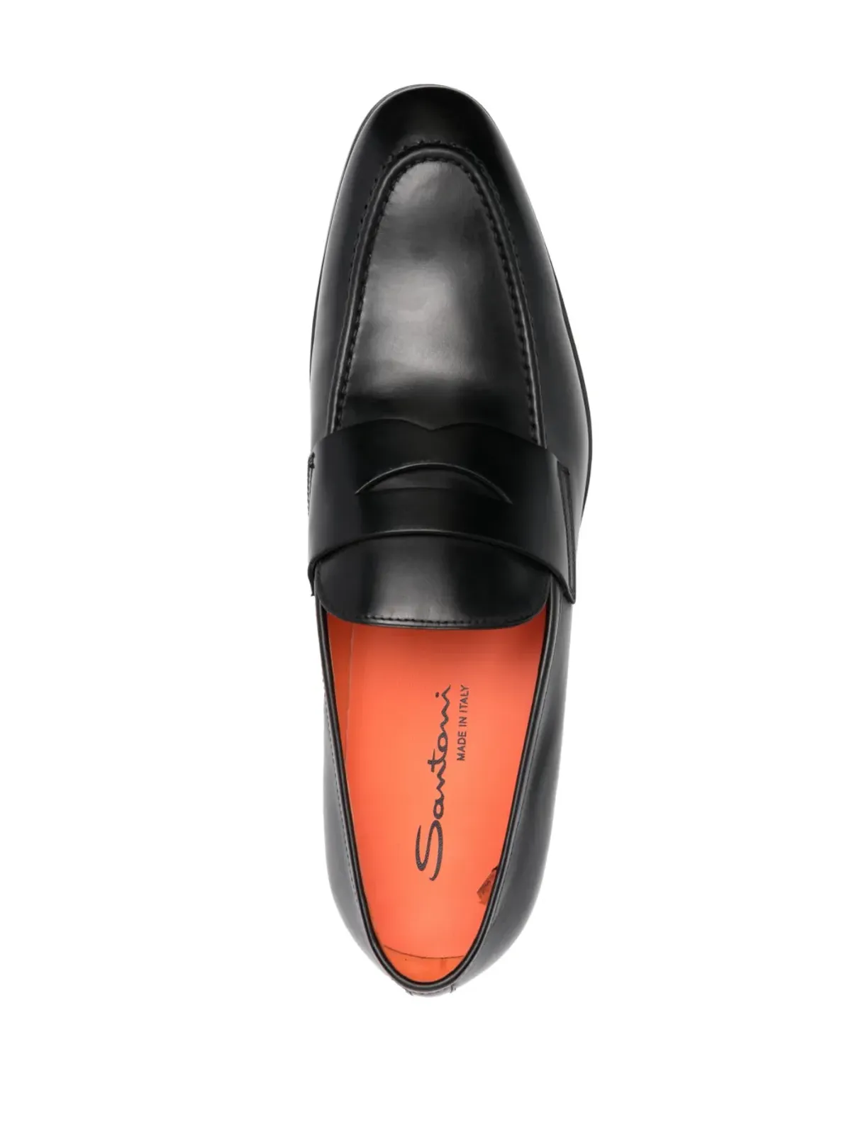Santoni ポリッシュドレザー ペニーローファー - 画像4
