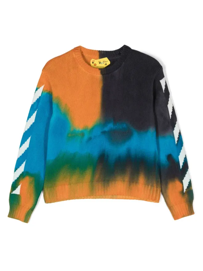 Off-White Kids Off-White Kids ロゴプリント コットン スウェットシャツ（オレンジ）の商品画像