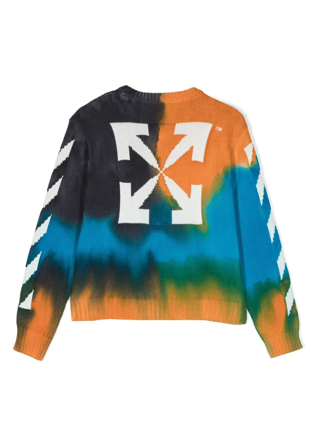Off-White Kids ロゴプリント コットン スウェットシャツ（オレンジ） - 画像2