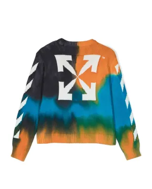 Off-White Kids ロゴプリント コットン スウェットシャツ（オレンジ） - サムネイル2