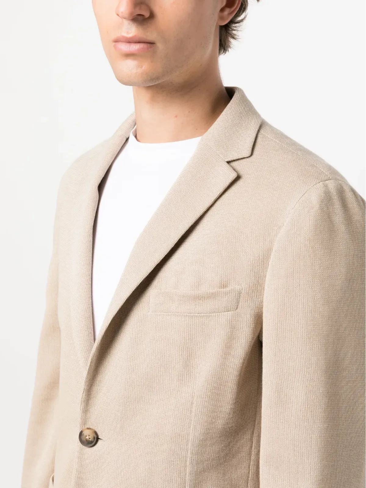 Zegna シングルブレスト コットンジャケット - 画像5