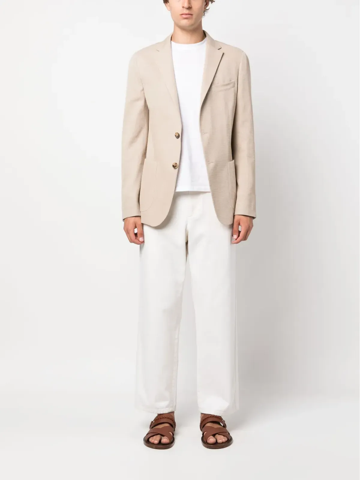 Zegna シングルブレスト コットンジャケット - 画像2