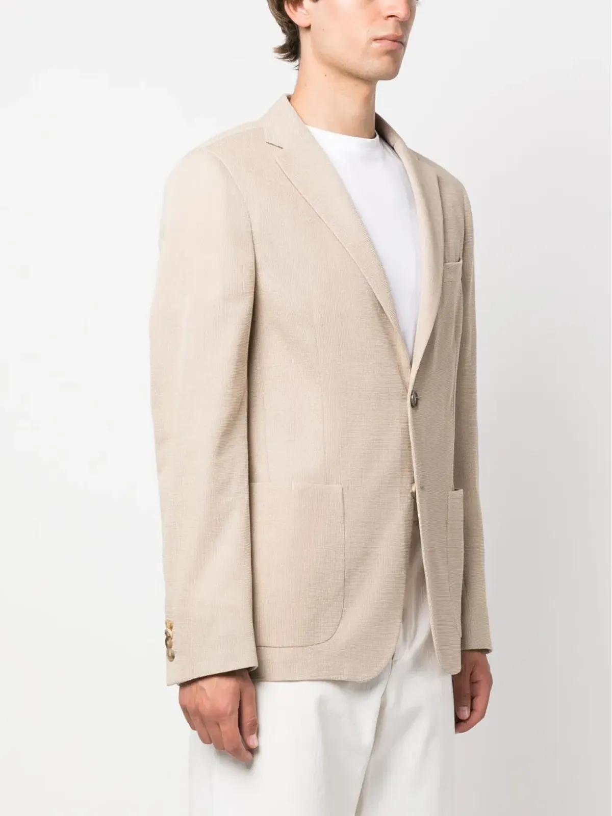 Zegna シングルブレスト コットンジャケット - 画像3