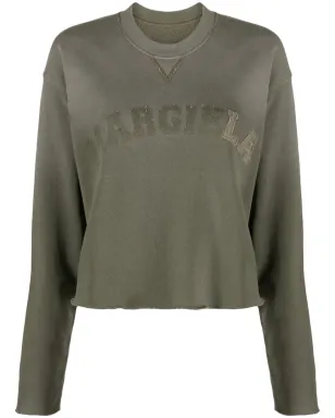 Maison Margiela ロゴパッチ付き クロップド スウェット - サムネイル1