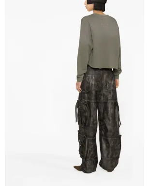Maison Margiela ロゴパッチ付き クロップド スウェット - サムネイル3