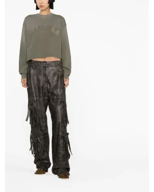 Maison Margiela ロゴパッチ付き クロップド スウェット - サムネイル4
