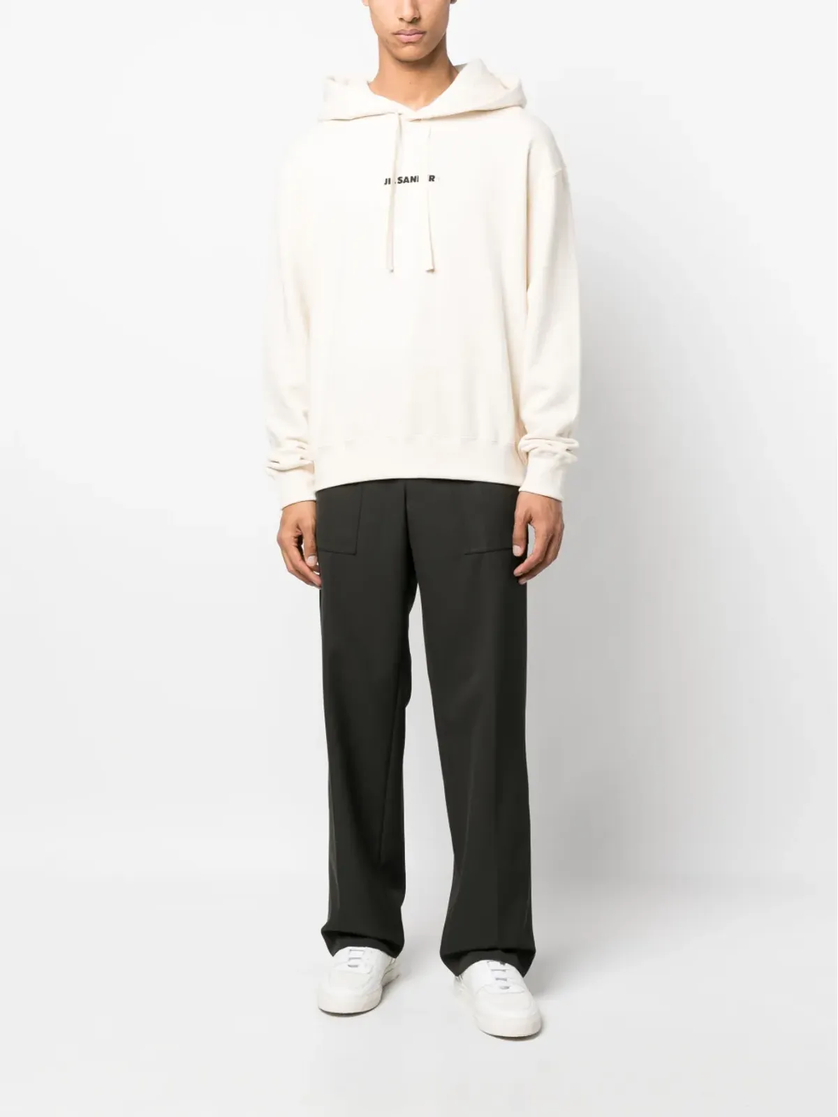 Jil Sander ロゴプリント コットン パーカー - 画像2